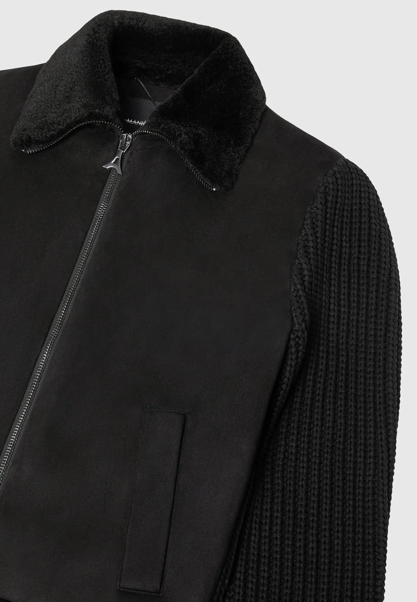 Vegan Suede Shearling & Knit Jacket -^Manière De Voir Online