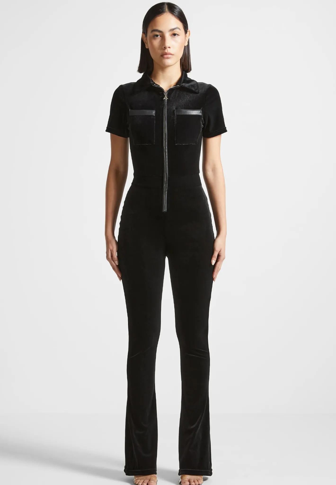 Velour Fit and Flare Jumpsuit -^Manière De Voir Fashion