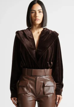 Velour Hooded Bodysuit -^Manière De Voir Discount