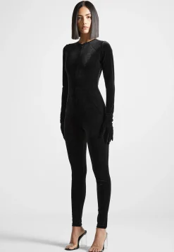 Velour Jumpsuit with Gloves -^Manière De Voir Online