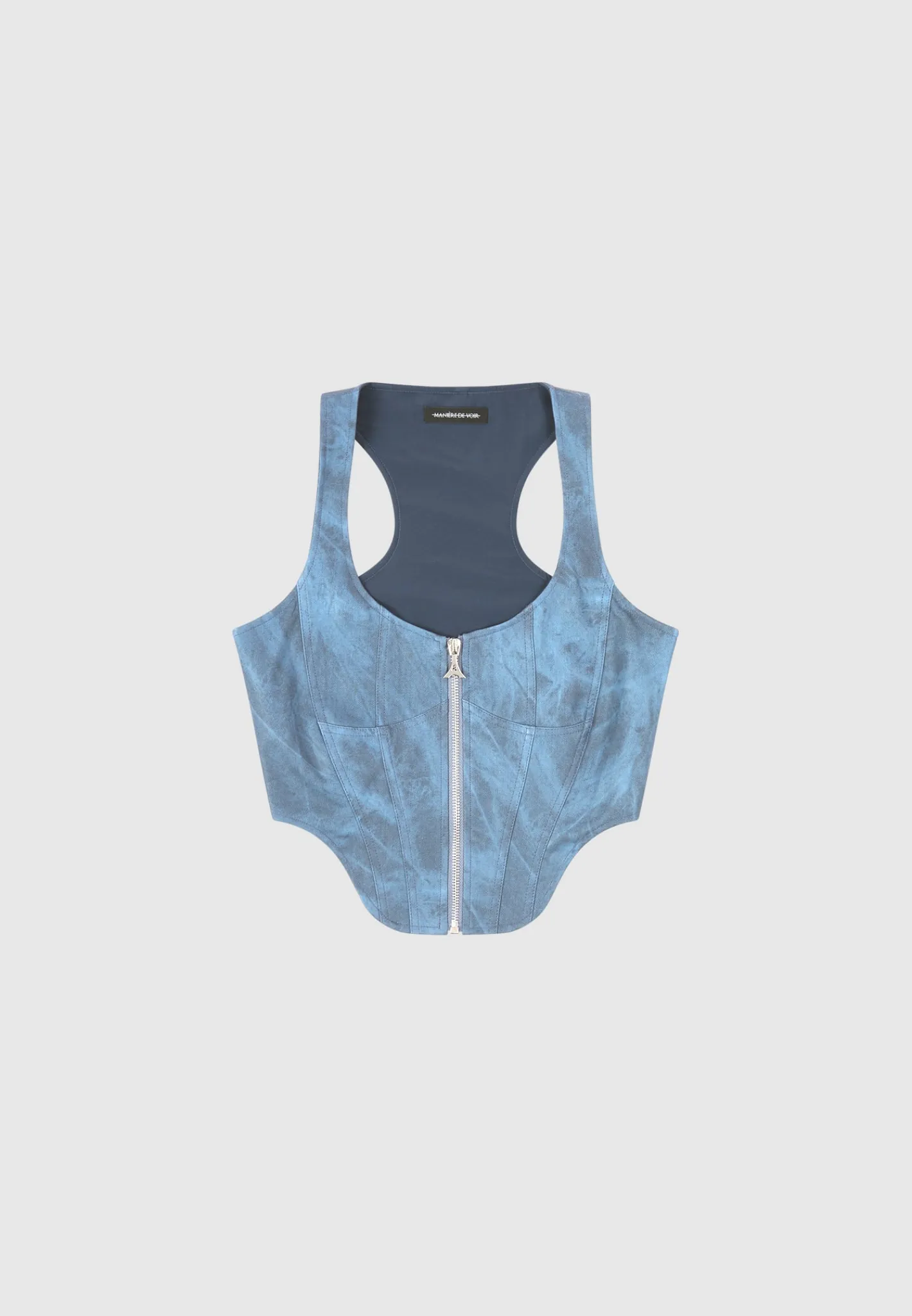 Vintage Marble Leather Corset Top - Washed^Manière De Voir Clearance