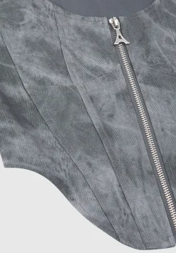 Vintage Marble Leather Corset Top - Washed^Manière De Voir Clearance