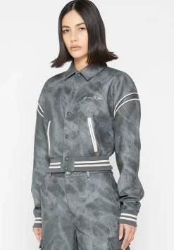 Vintage Marble Leather Varsity Jacket - Washed^Manière De Voir Hot