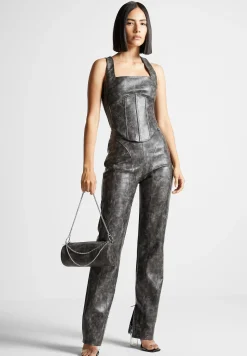 Vintage Vegan Leather Corset Top -^Manière De Voir Best