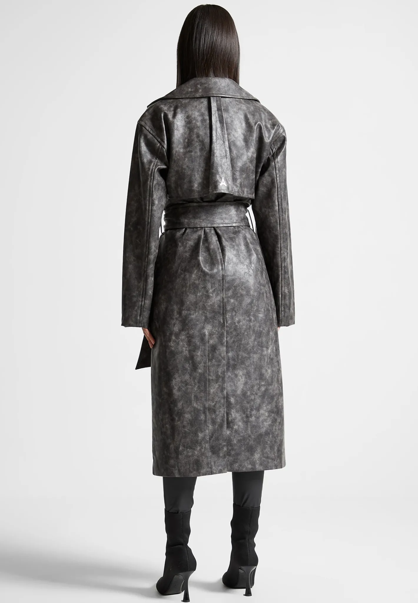 Vintage Vegan Leather Trench Coat -^Manière De Voir Hot