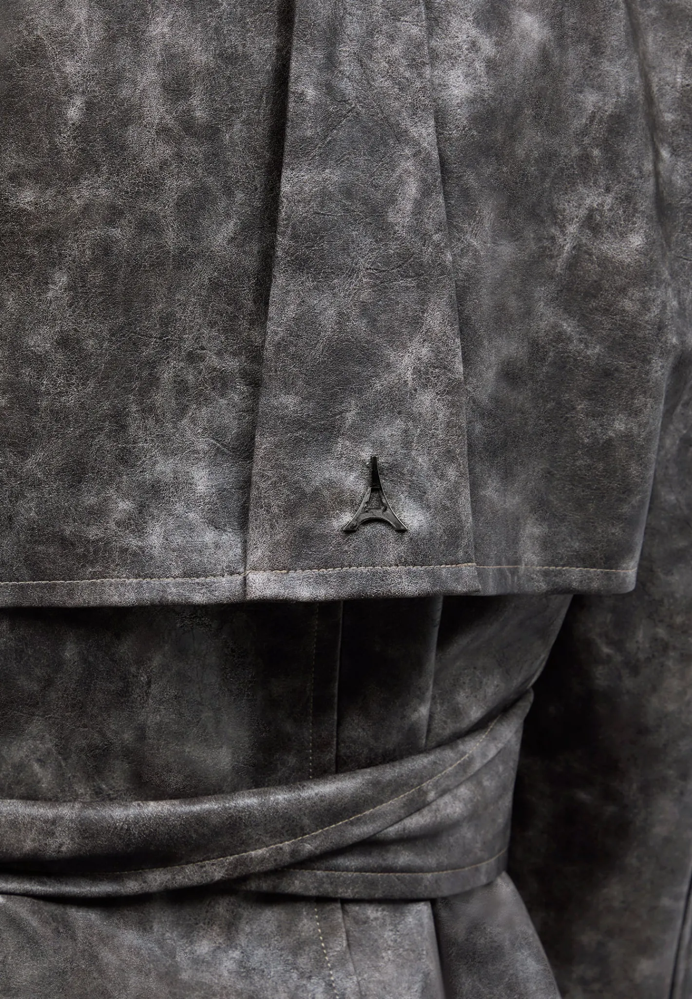 Vintage Vegan Leather Trench Coat -^Manière De Voir Hot
