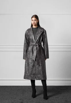 Vintage Vegan Leather Trench Coat -^Manière De Voir Hot