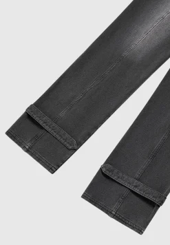 Washed Denim Jersey Joggers - Washed Black^Manière De Voir Outlet