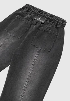Washed Denim Jersey Joggers - Washed Black^Manière De Voir Outlet