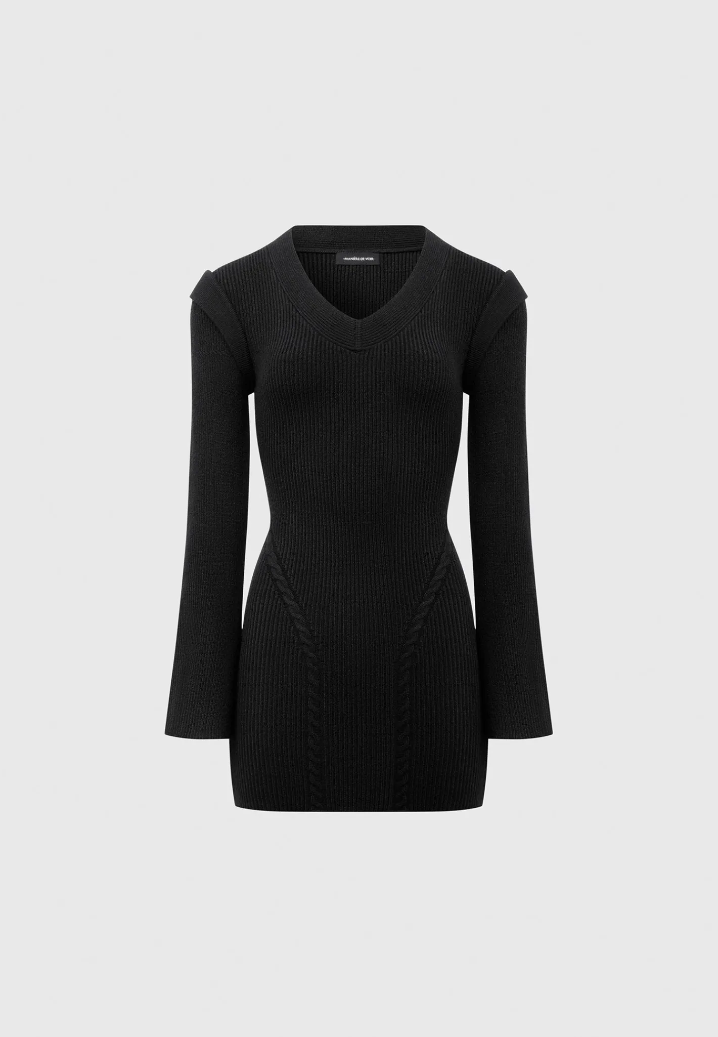 Wide Shoulder Knitted Contour Mini Dress -^Manière De Voir Sale