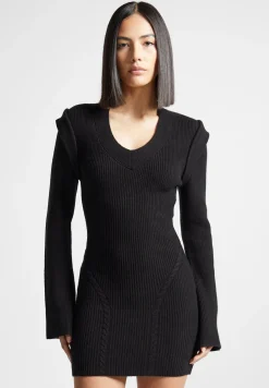 Wide Shoulder Knitted Contour Mini Dress -^Manière De Voir Sale