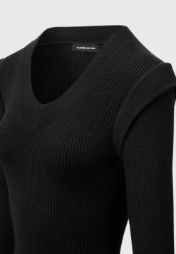 Wide Shoulder Knitted Contour Mini Dress -^Manière De Voir Sale