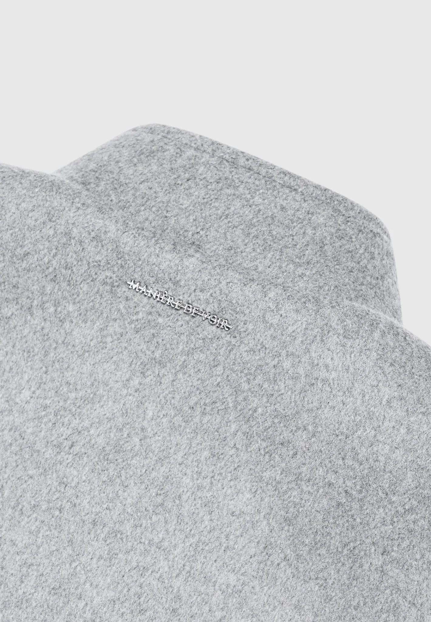 Wool Blend Marl Bomber Jacket - Light Grey^Manière De Voir Sale