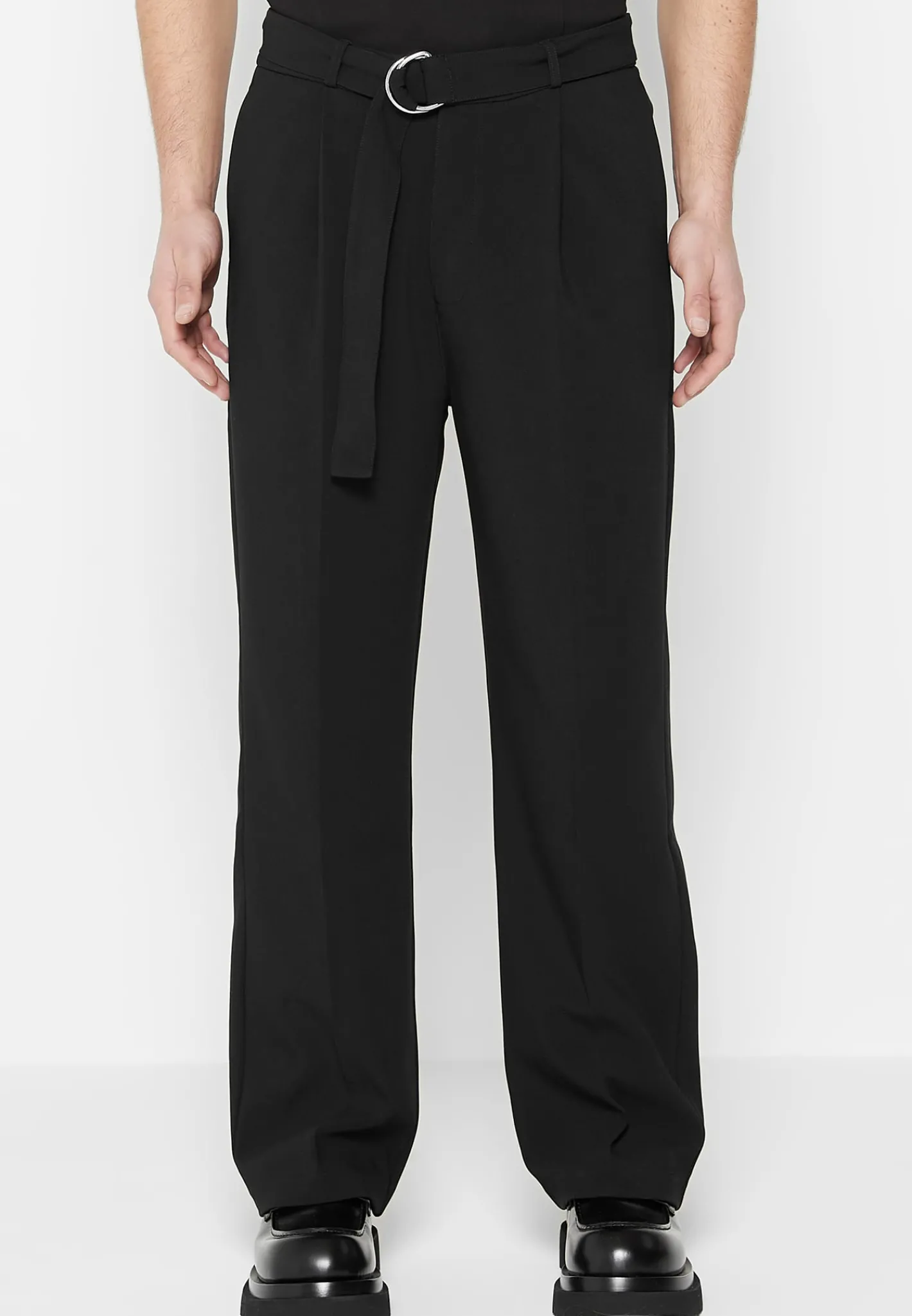 Woven Trousers With Belt -^Manière De Voir New
