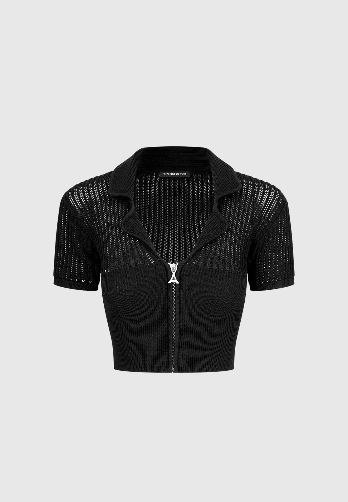 Zip Front Knitted Crop Top -^Manière De Voir Discount